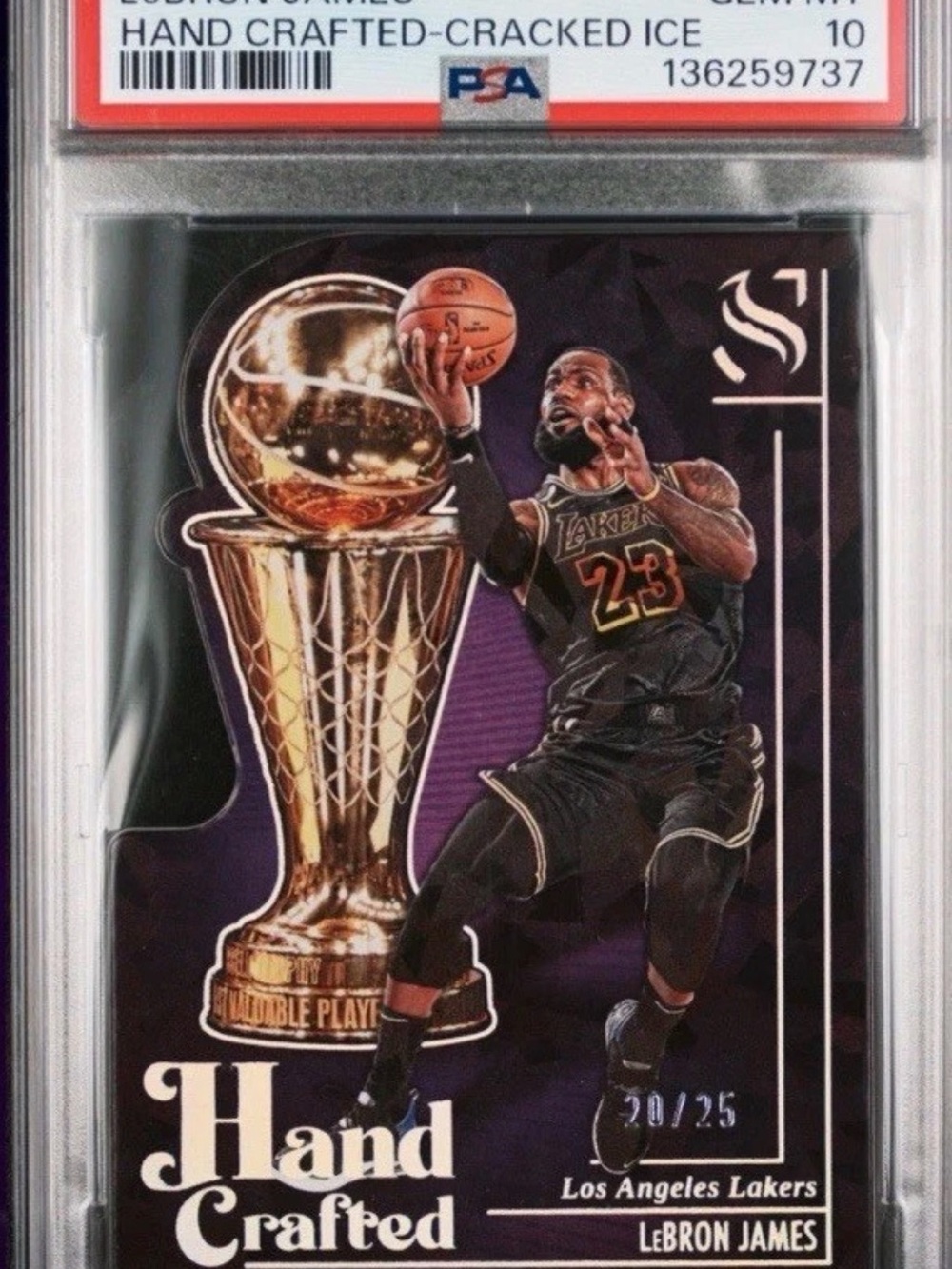 Hand Crafted LeBron James Cracked Ice 20/25 PSA 10 Population 1